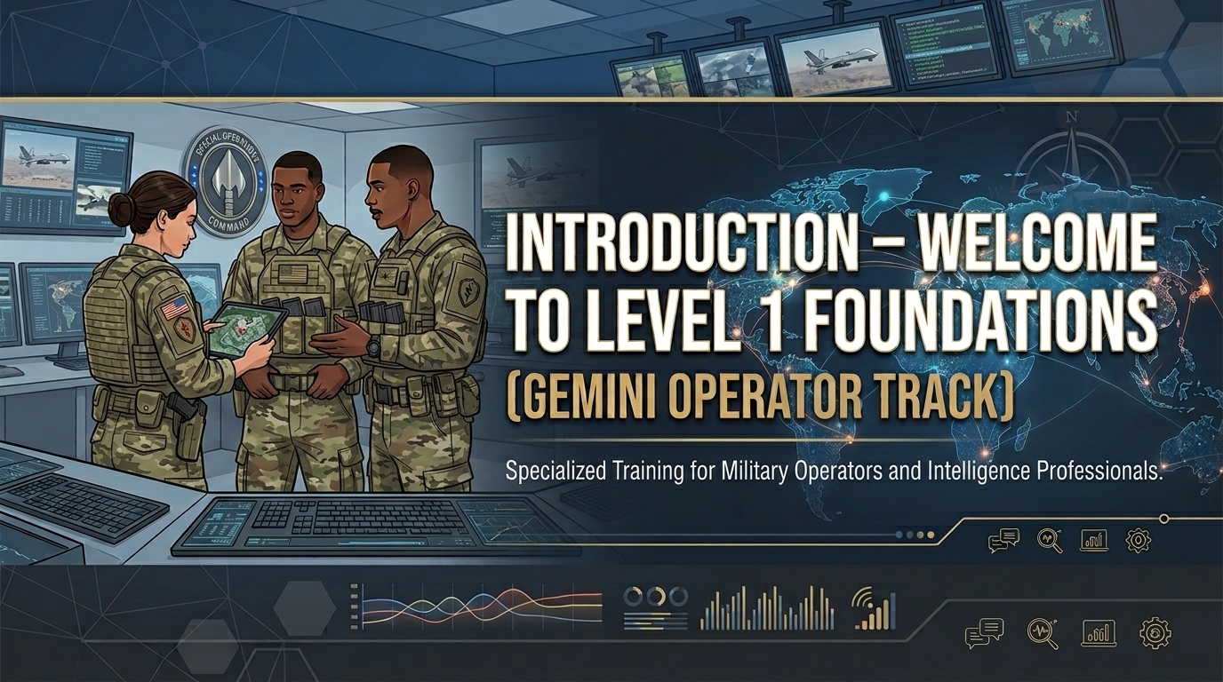 Level 1 Foundations (Gemini Operator Track) course banner